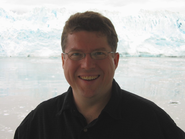 Bruce in front of the Hubbard Glacier